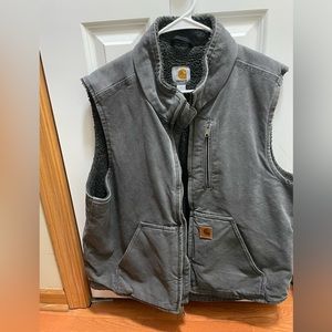 Carhartt Loose Fit Washed Duck Sherpa Lined Vest